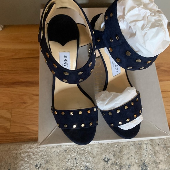 Jimmy Choo Veto Navy sandal - Picture 4 of 4